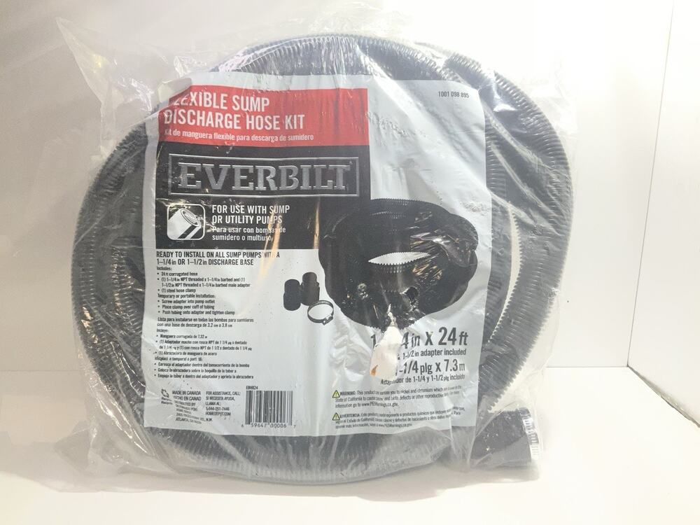 Everbilt Sump Pump Discharge Hose Kit 1-1/4 in. x 24 ft.